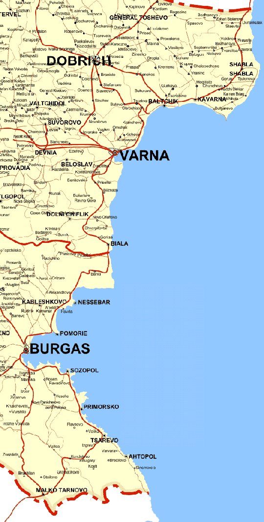 Harta Litoral Bulgaria Descoperiti Destinatii Cheie Ale Lumii